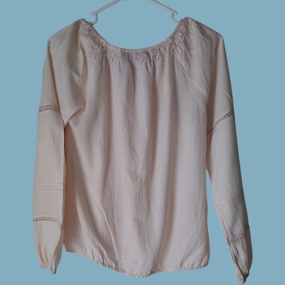 Abercrombie and Fitch peasant blouse in light pink size XS - Picture 3 of 4